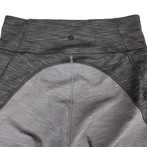 lululemon Early Extension High-Rise Crop Legging Heathered Titanium Sz 6 - Picture 10 of 15
